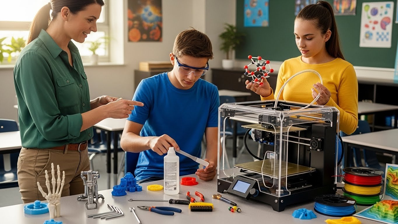 Обслуживание школьного 3D-принтера