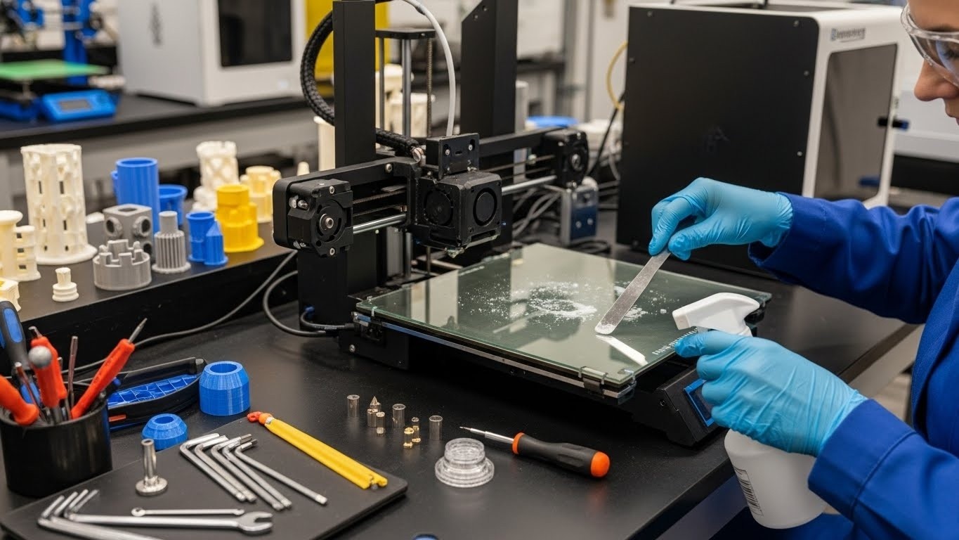 Обслуживание 3D-принтера в университетской лаборатории