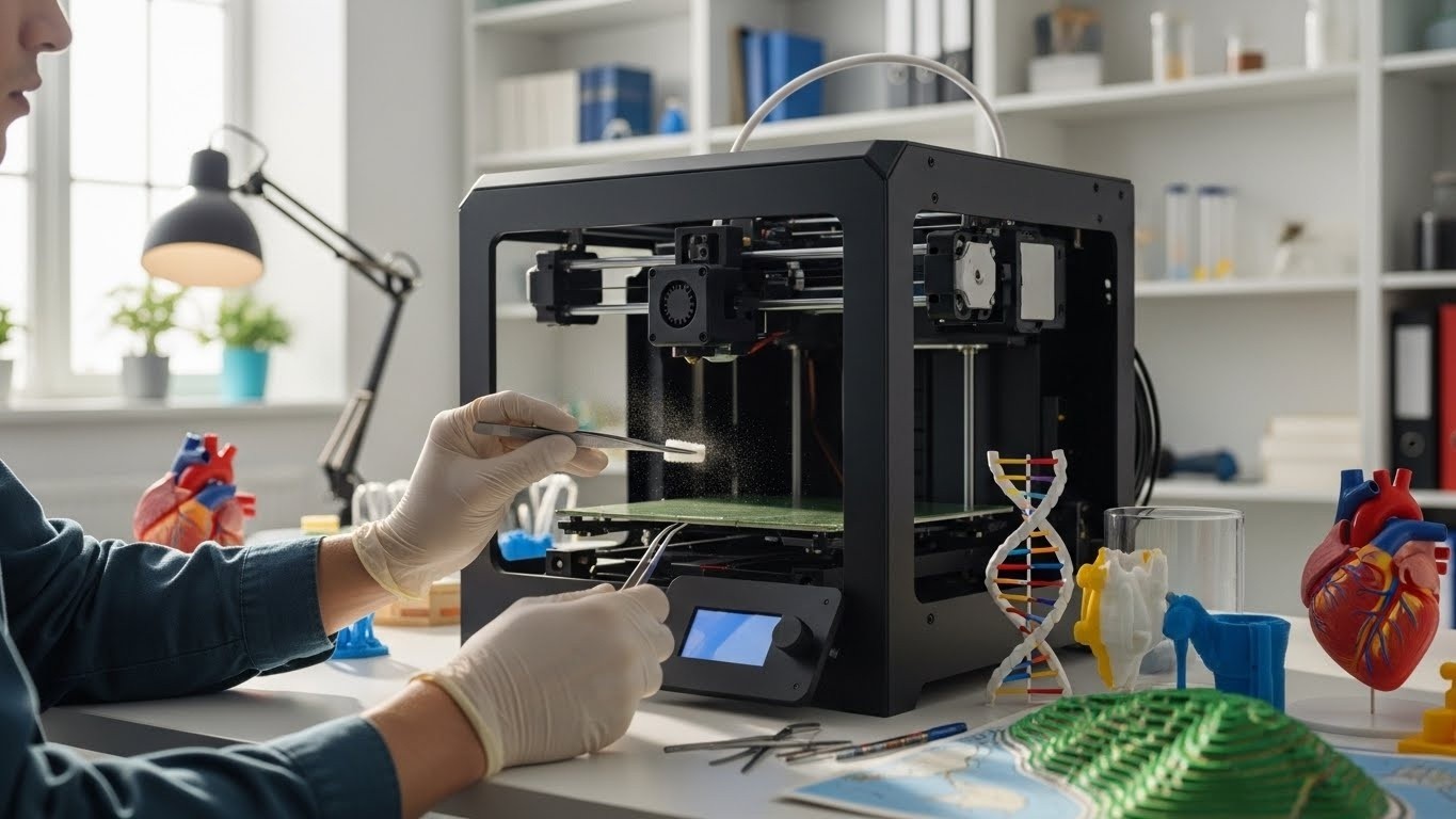 Обслуживание 3D-принтера для научных образовательных моделей