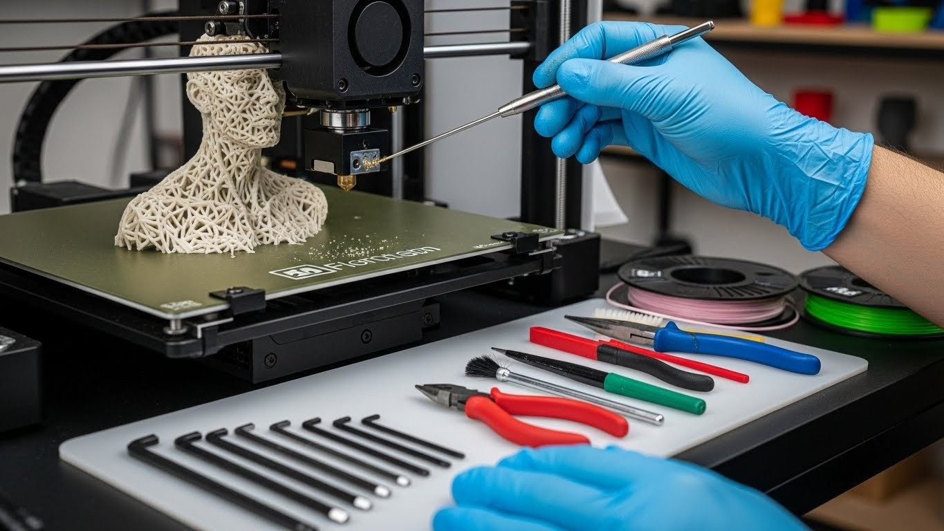Обслуживание 3D-принтера для скульптур