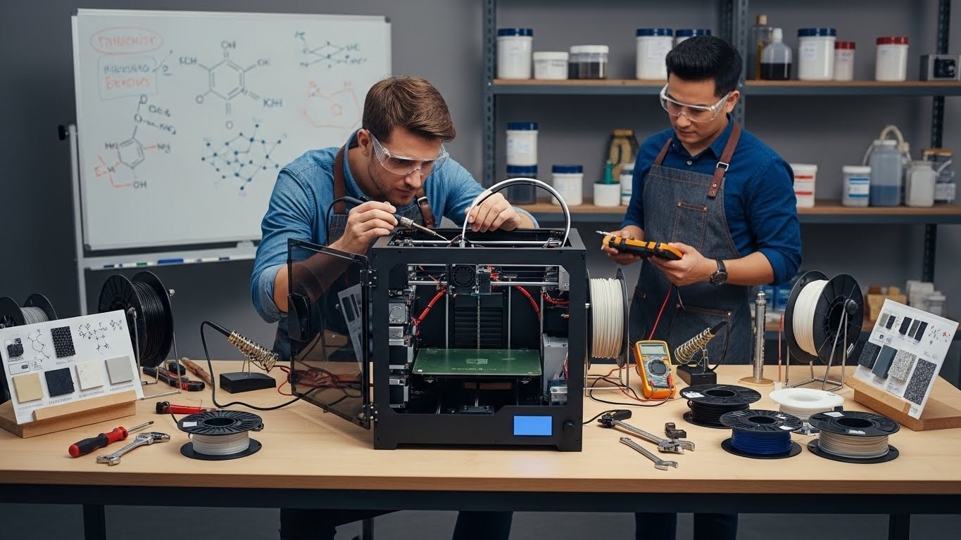 Ремонт 3d принтеров для разработки новых материалов