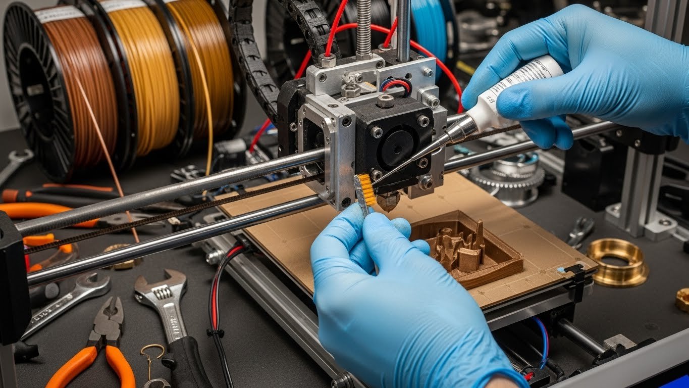 Обслуживание 3D-принтера для бронзы и латуни