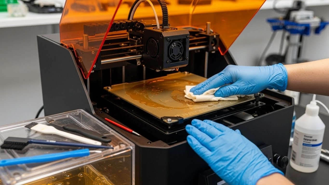 Обслуживание 3D-принтера для прочных фотополимеров