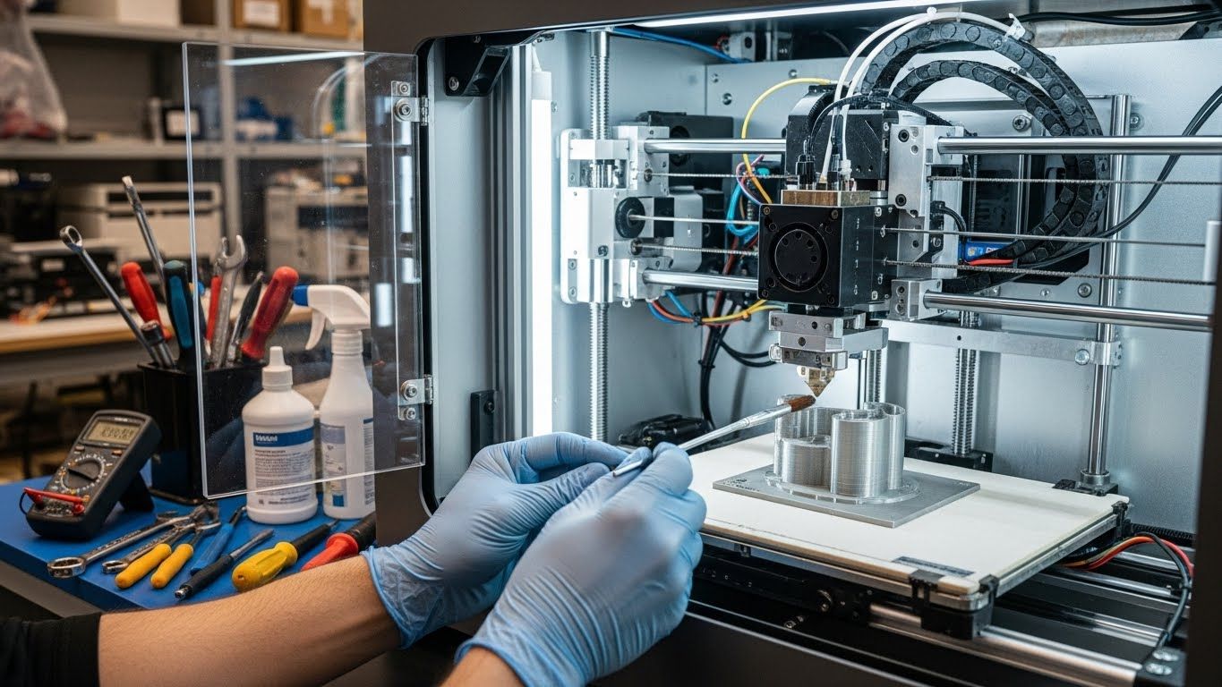 Обслуживание 3D-принтера для металлических композитов