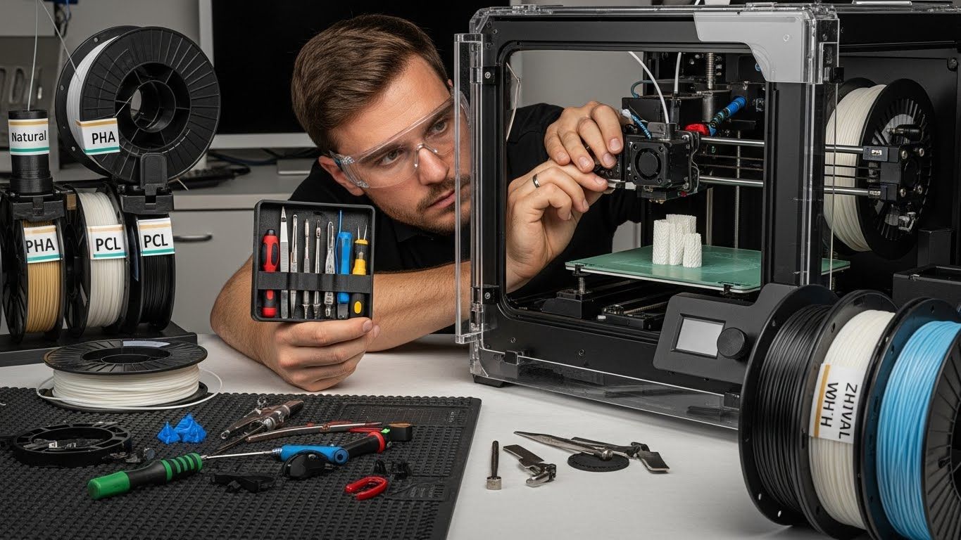 Ремонт 3d принтеров для PHA и PCL пластиков