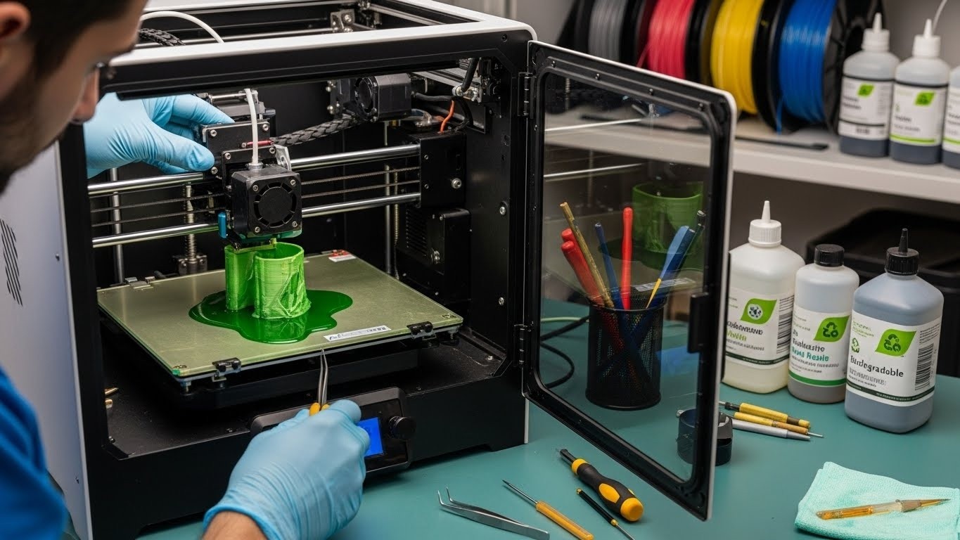 Ремонт 3d принтеров для биодеградируемых смол