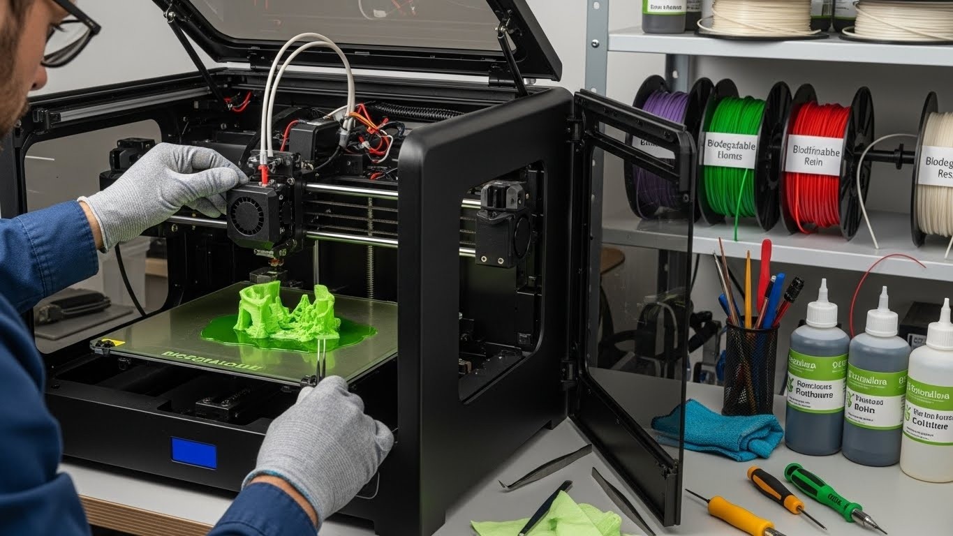 Ремонт 3D-принтеров для биодеградируемых смол