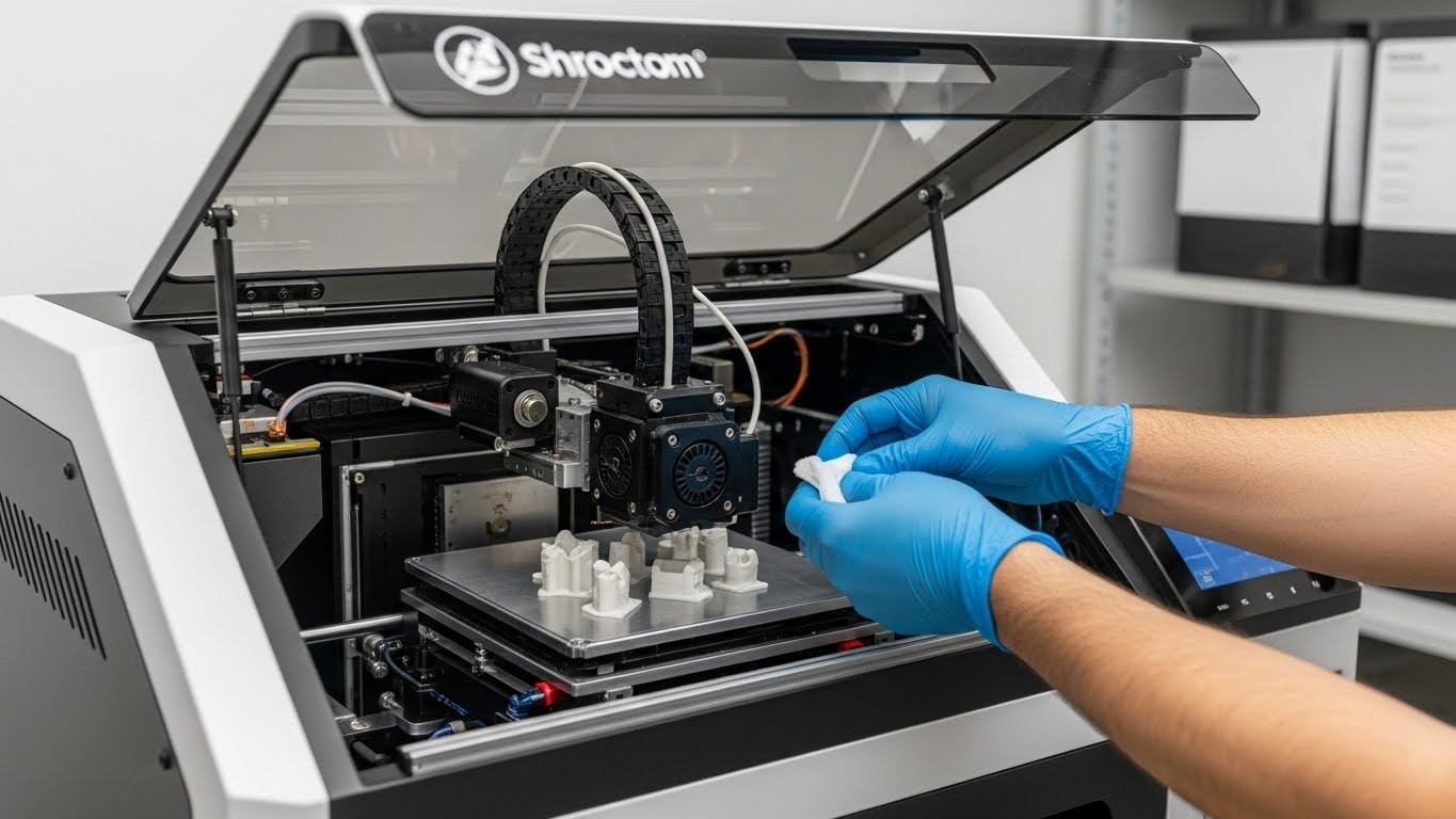 Обслуживание 3D-принтера для амортизирующих материалов