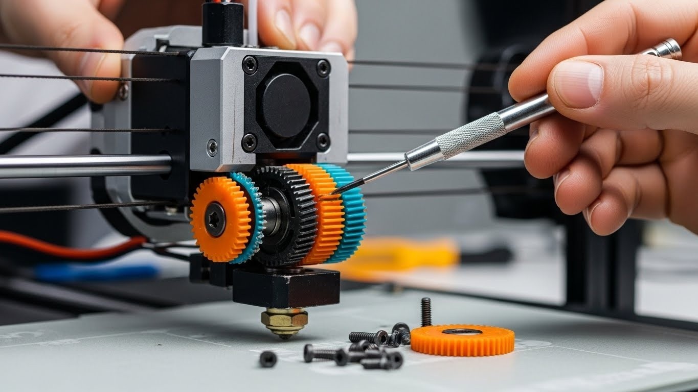 Ремонт 3D принтеров с неисправными шестернями подачи