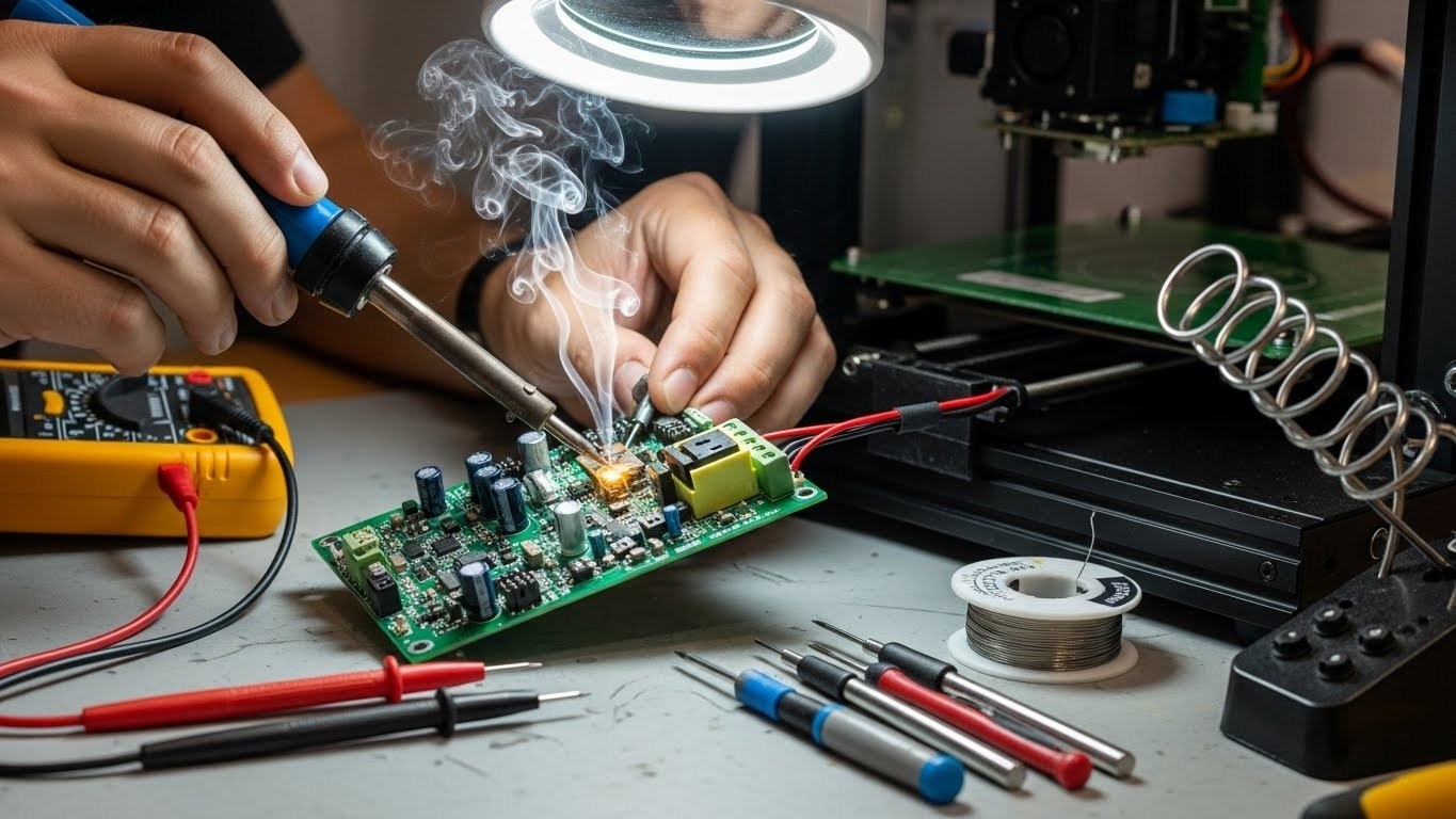 Ремонт 3d принтеров с проблемами в работе платы питания