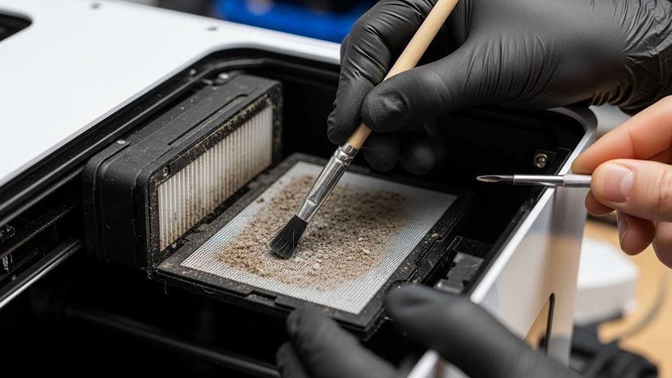 Ремонт 3d принтеров с забитыми фильтрами воздушного потока