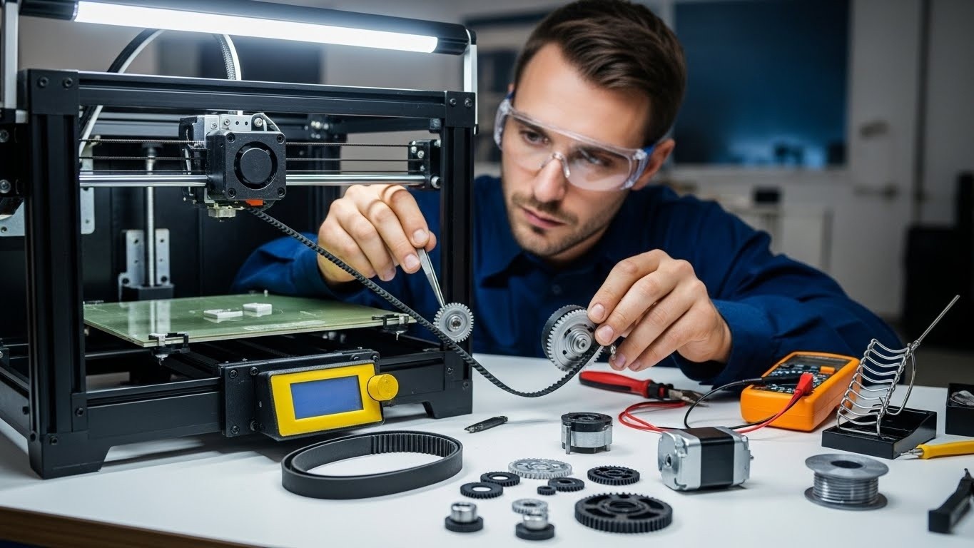 Ремонт 3d принтеров с поломками приводных механизмов