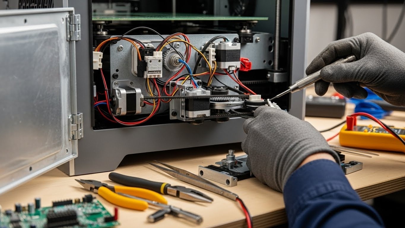 Ремонт приводных механизмов 3D принтера