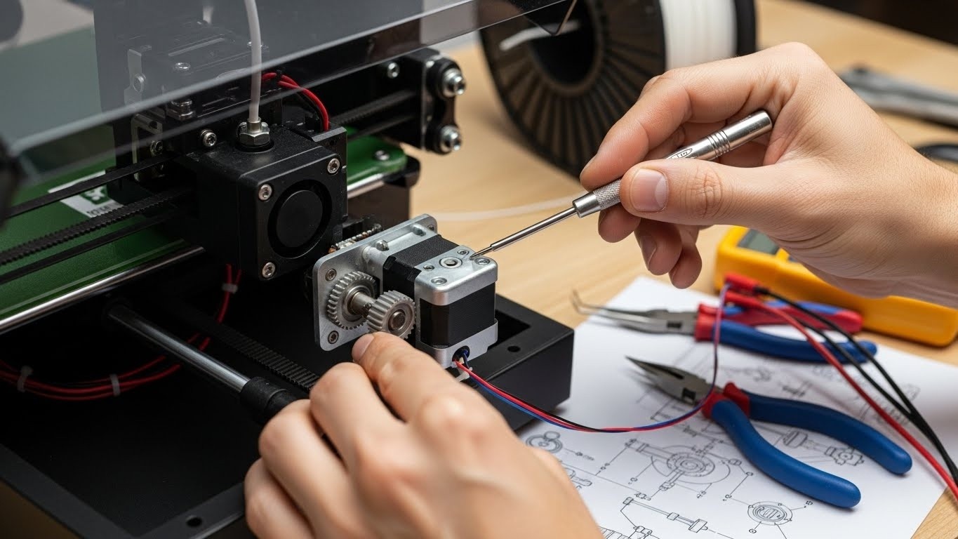 Ремонт 3d принтеров с дефектами моторов экструзии