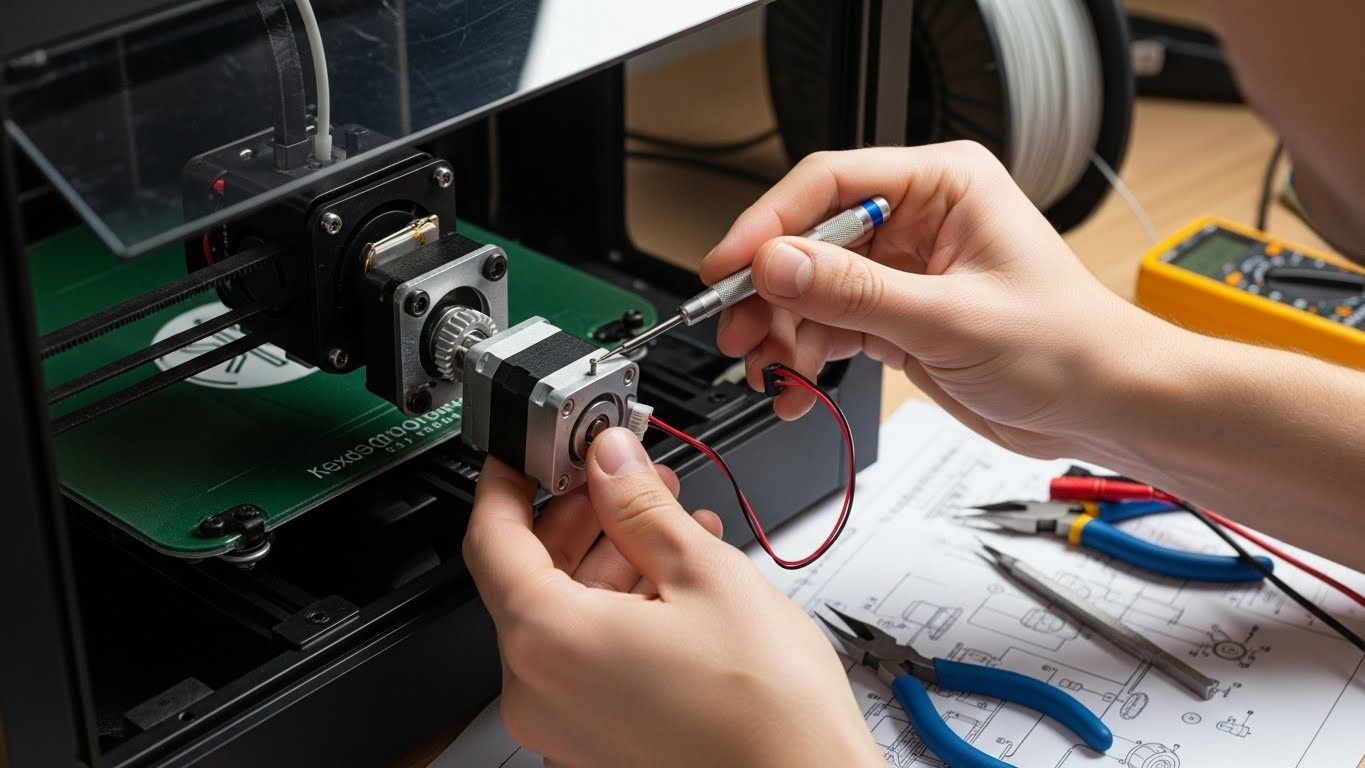 Ремонт мотора экструзии 3D принтера