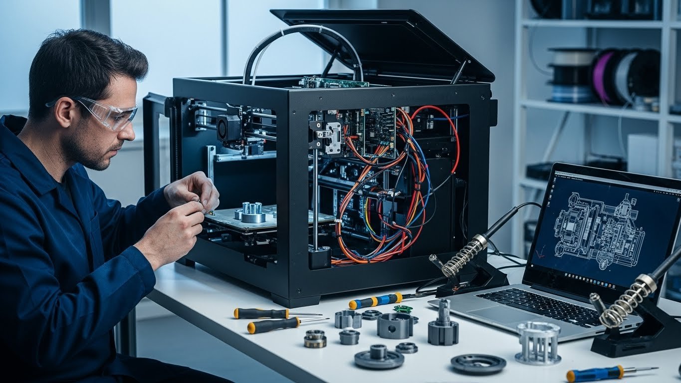 Ремонт 3D принтера с улучшенными характеристиками