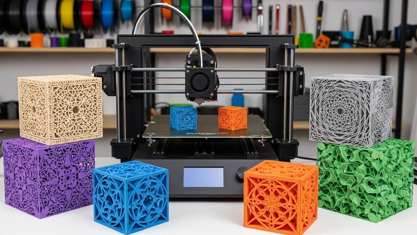 Обслуживание 3d принтеров для декоративных кубических изделий