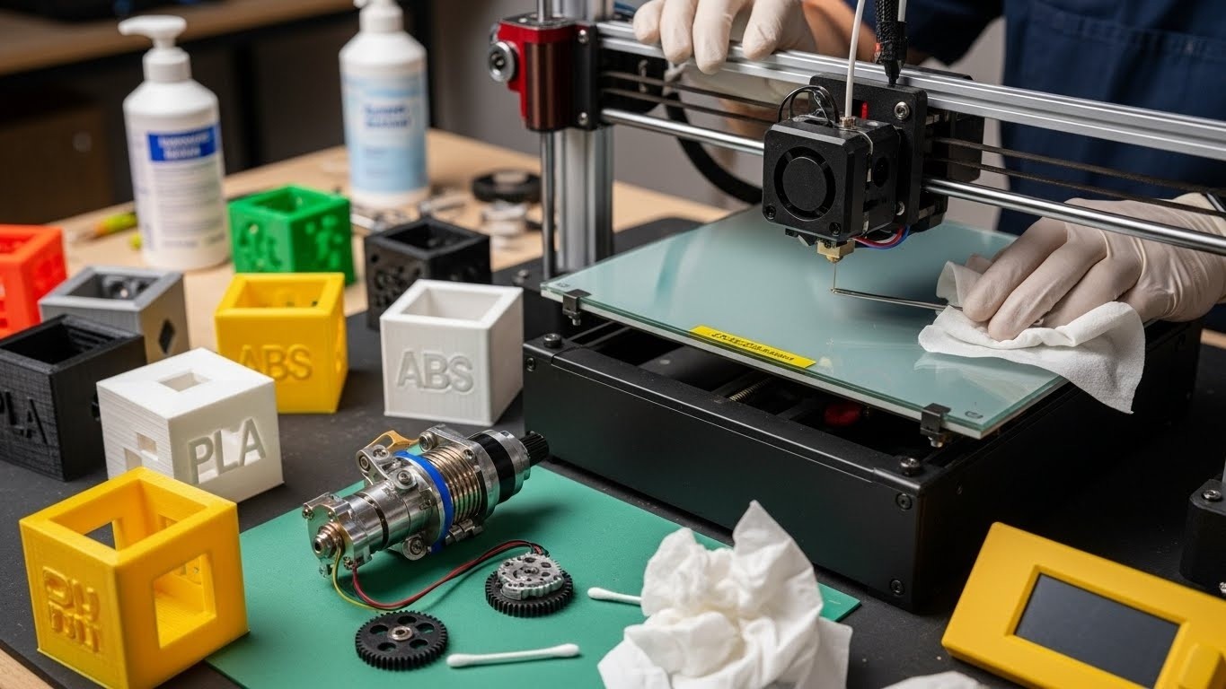 Обслуживание 3D-принтеров для функциональных кубических компонентов