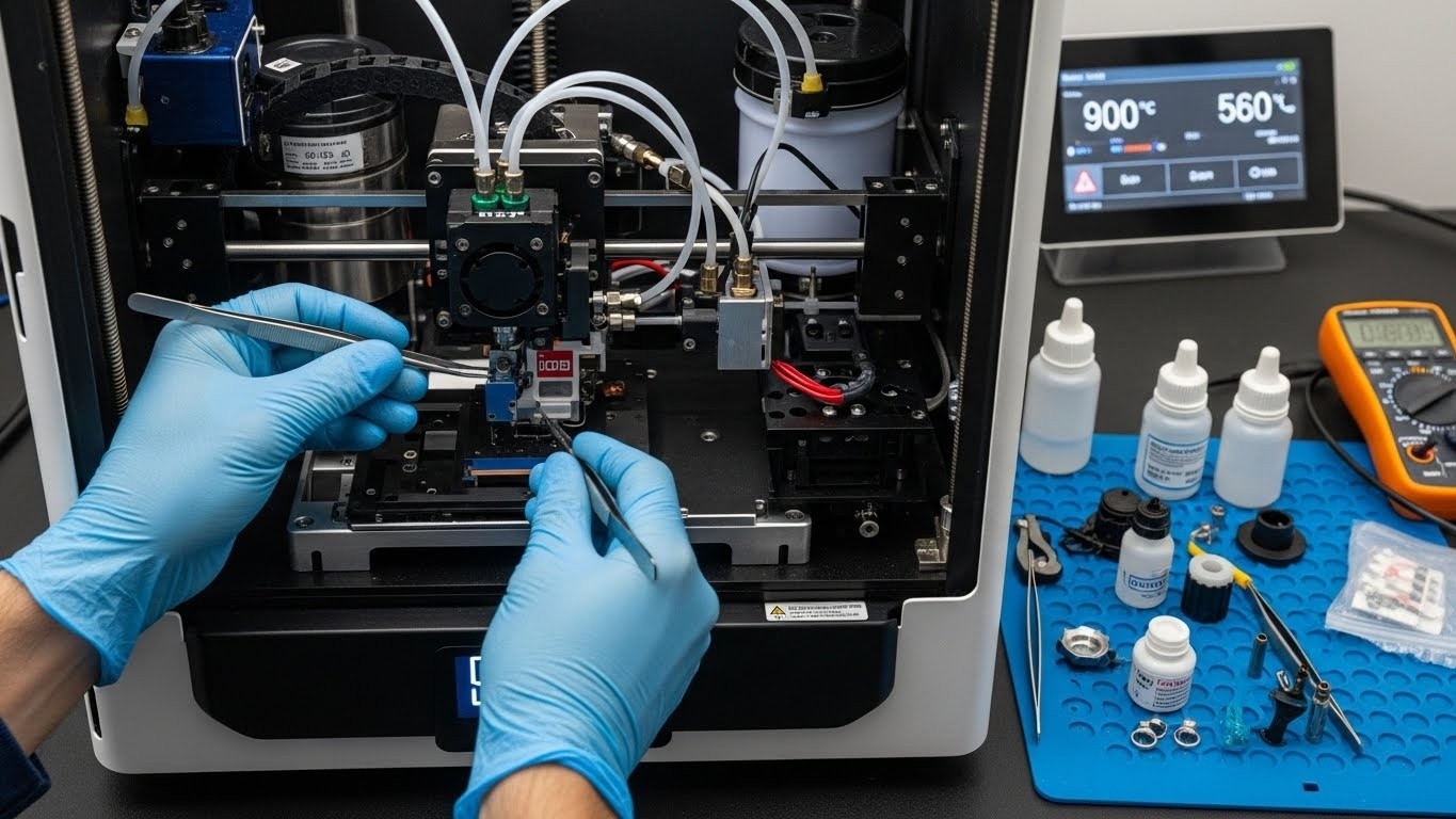 Ремонт 3d принтеров для жидких материалов с контролем температуры