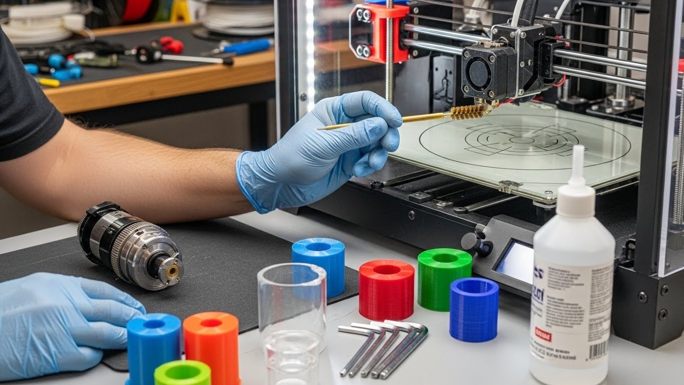 Обслуживание 3d принтеров для малых цилиндрических моделей