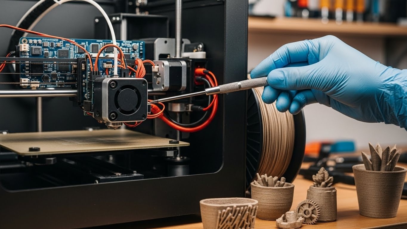 Ремонт 3D принтеров для биоразлагаемых материалов