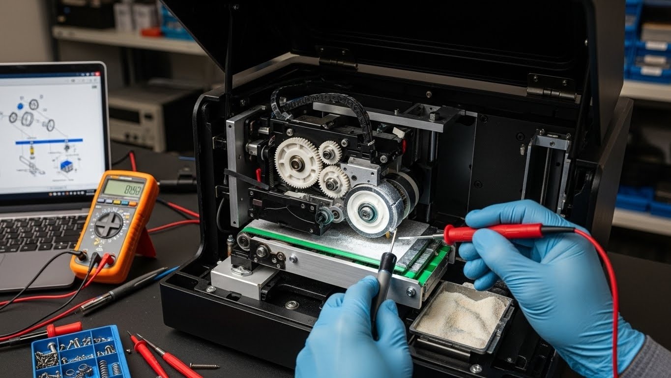 Ремонт 3d принтеров для порошковых материалов и диагностика механизма подачи