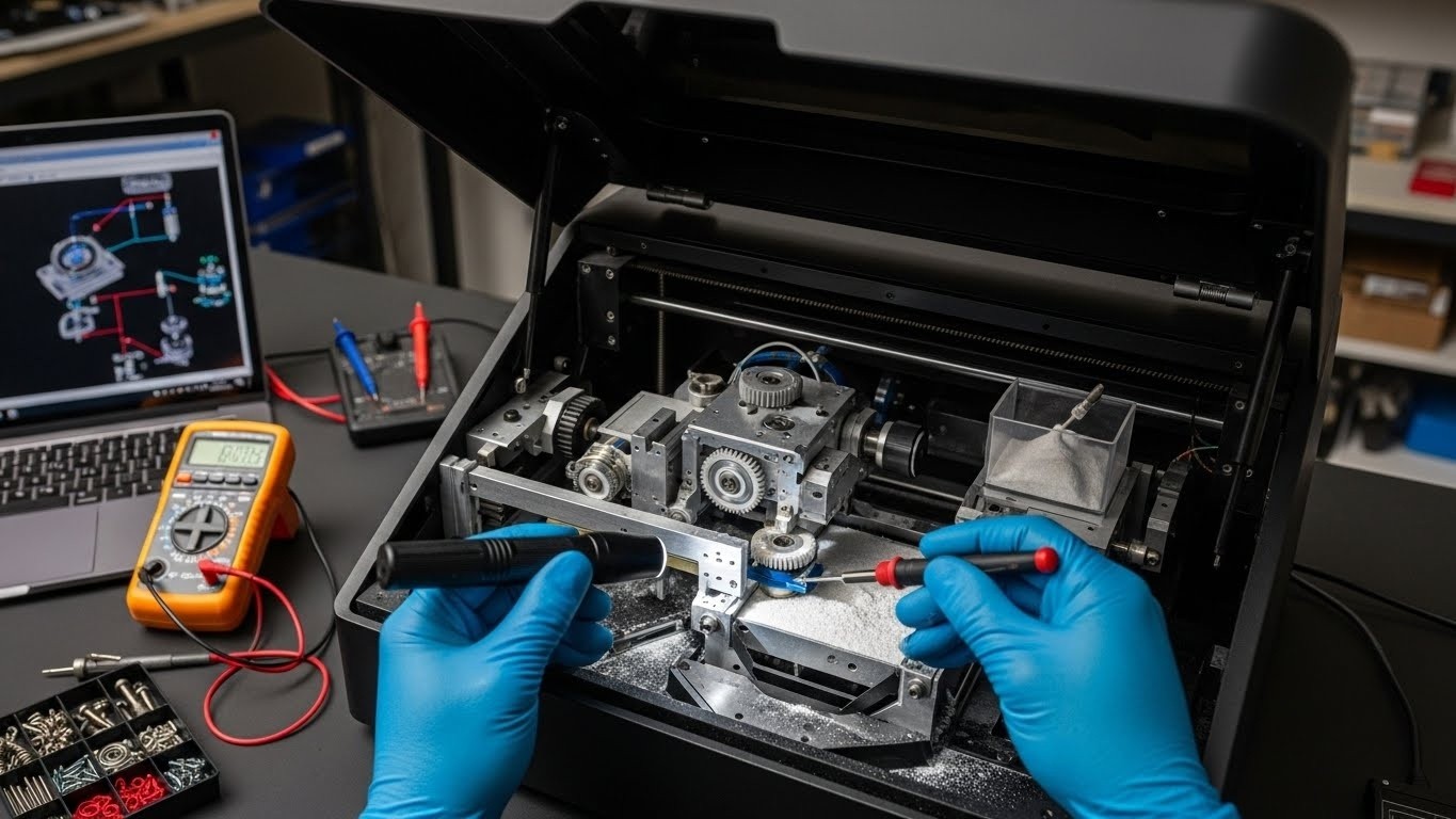Ремонт механизма подачи порошка в 3D принтерах