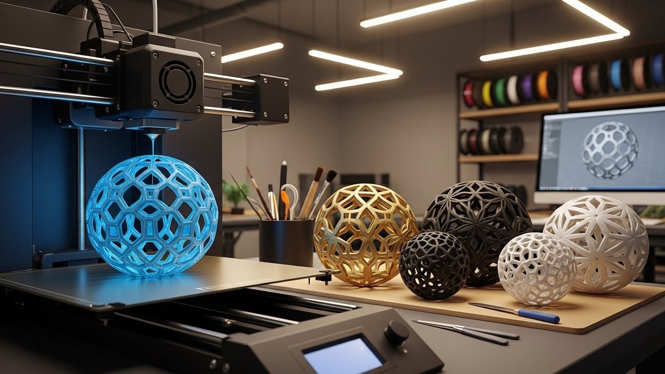 Обслуживание 3D-принтеров для декоративных сферических изделий