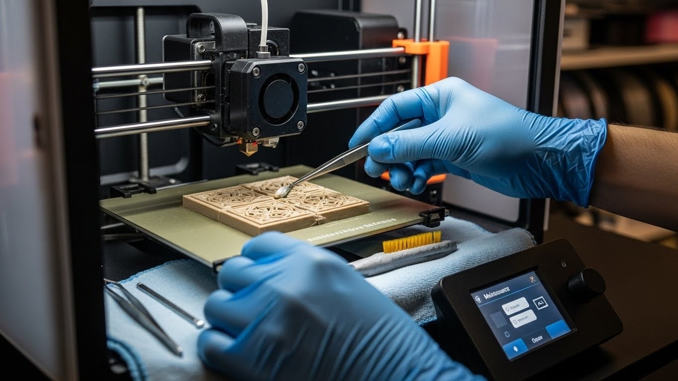 Обслуживание 3D-принтеров для малых плоских моделей