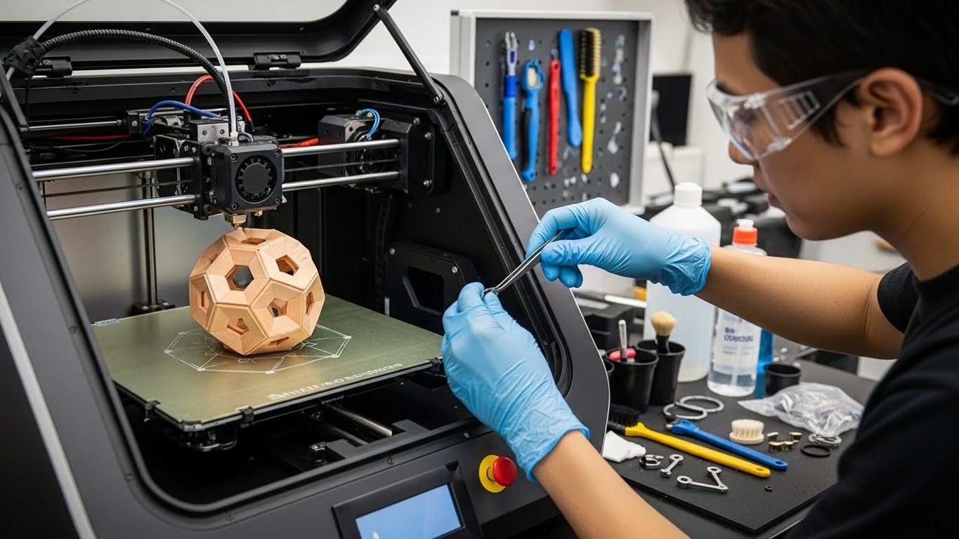 Обслуживание 3D-принтера для многогранных объектов