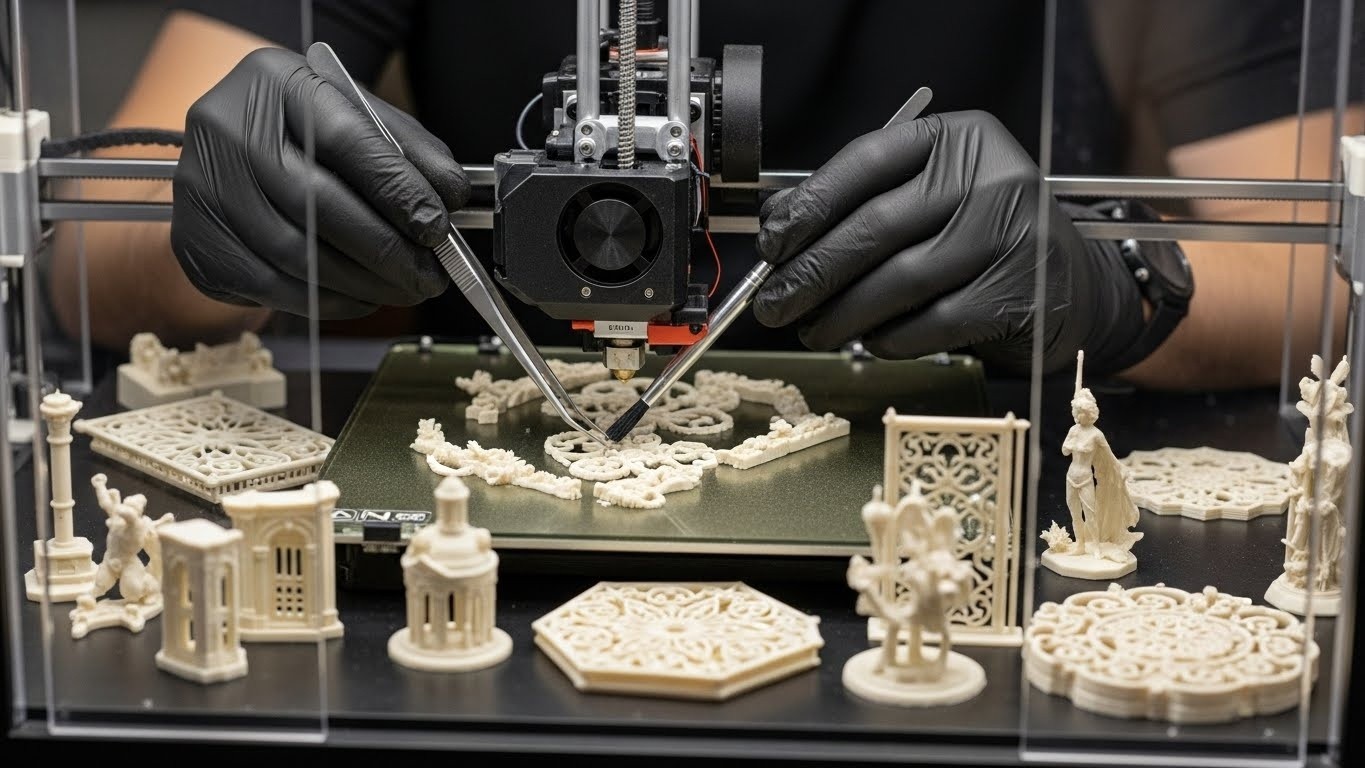 Обслуживание 3d принтеров для сложных декоративных элементов