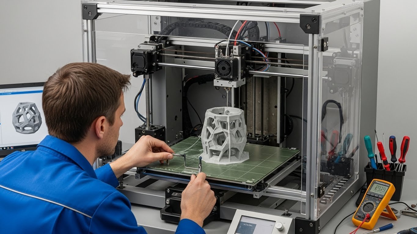 Ремонт 3d принтеров для стекловолокна с калибровкой печатной головы