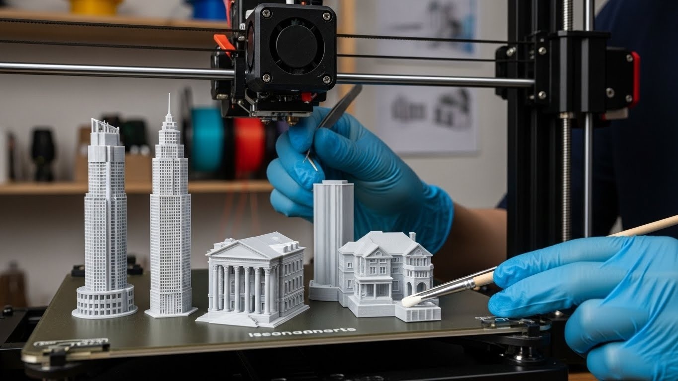 Обслуживание 3d принтеров для архитектурных миниатюр