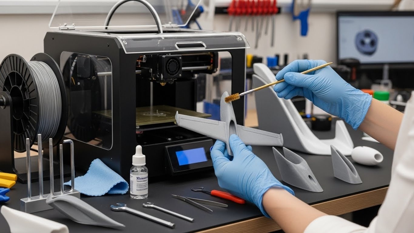 Обслуживание 3D-принтера для аэродинамических макетов