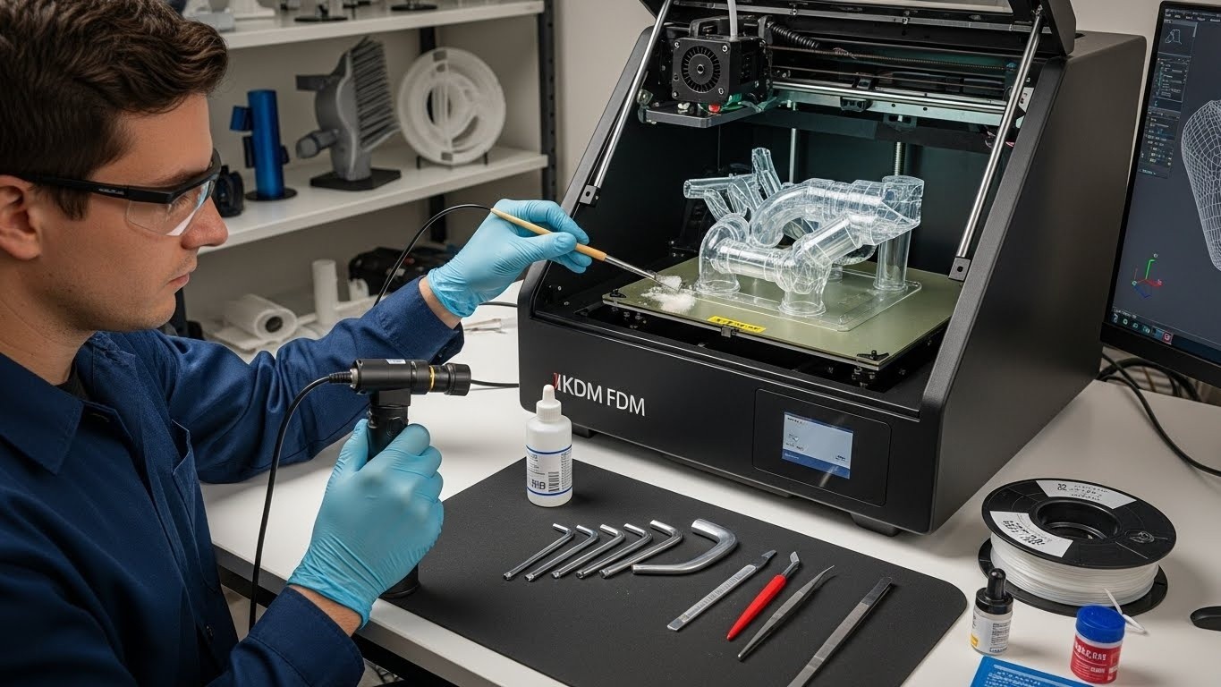 Обслуживание 3D-принтера для гидродинамических моделей