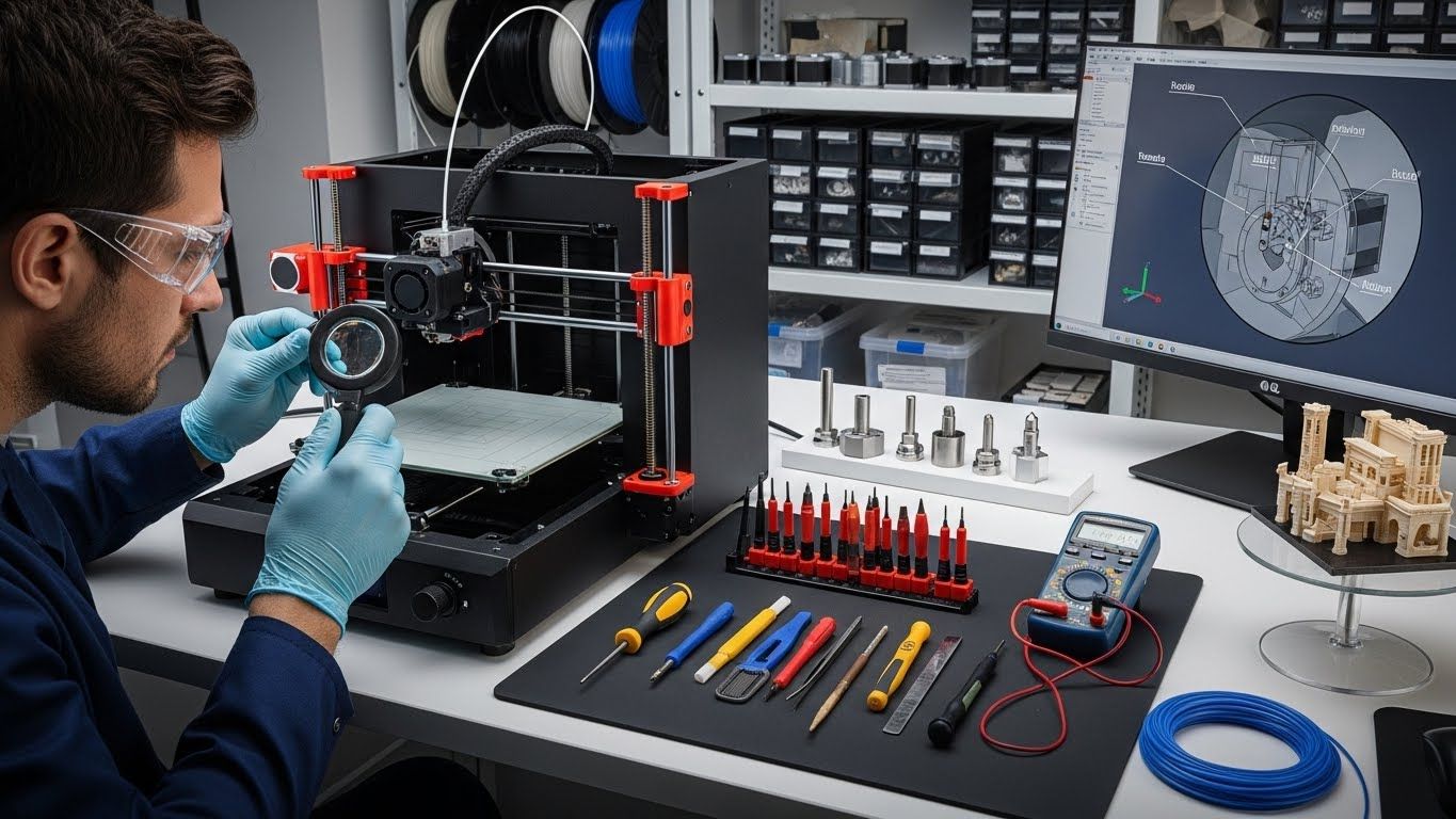 Ремонт 3d принтеров для штучного производства с улучшением контроля качества