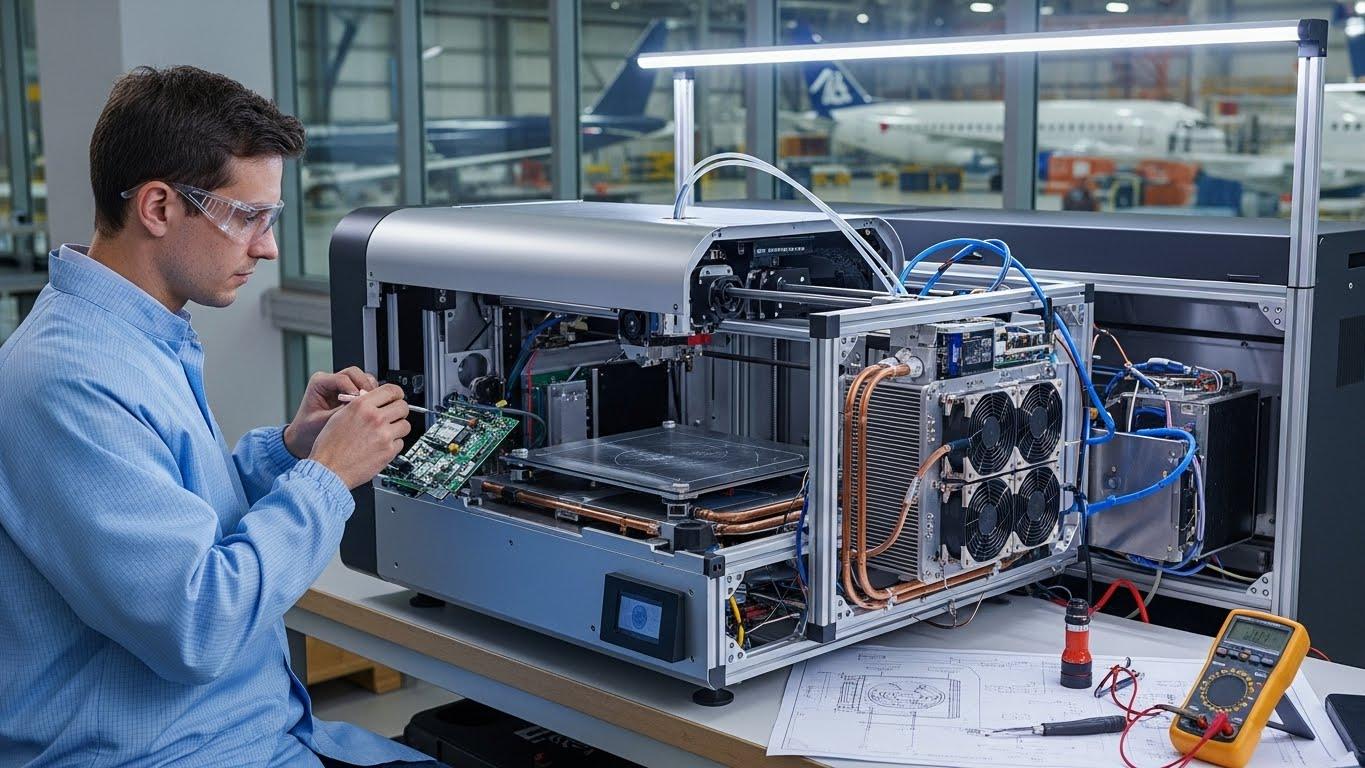 Ремонт 3d принтеров для авиационной промышленности с улучшением системы охлаждения