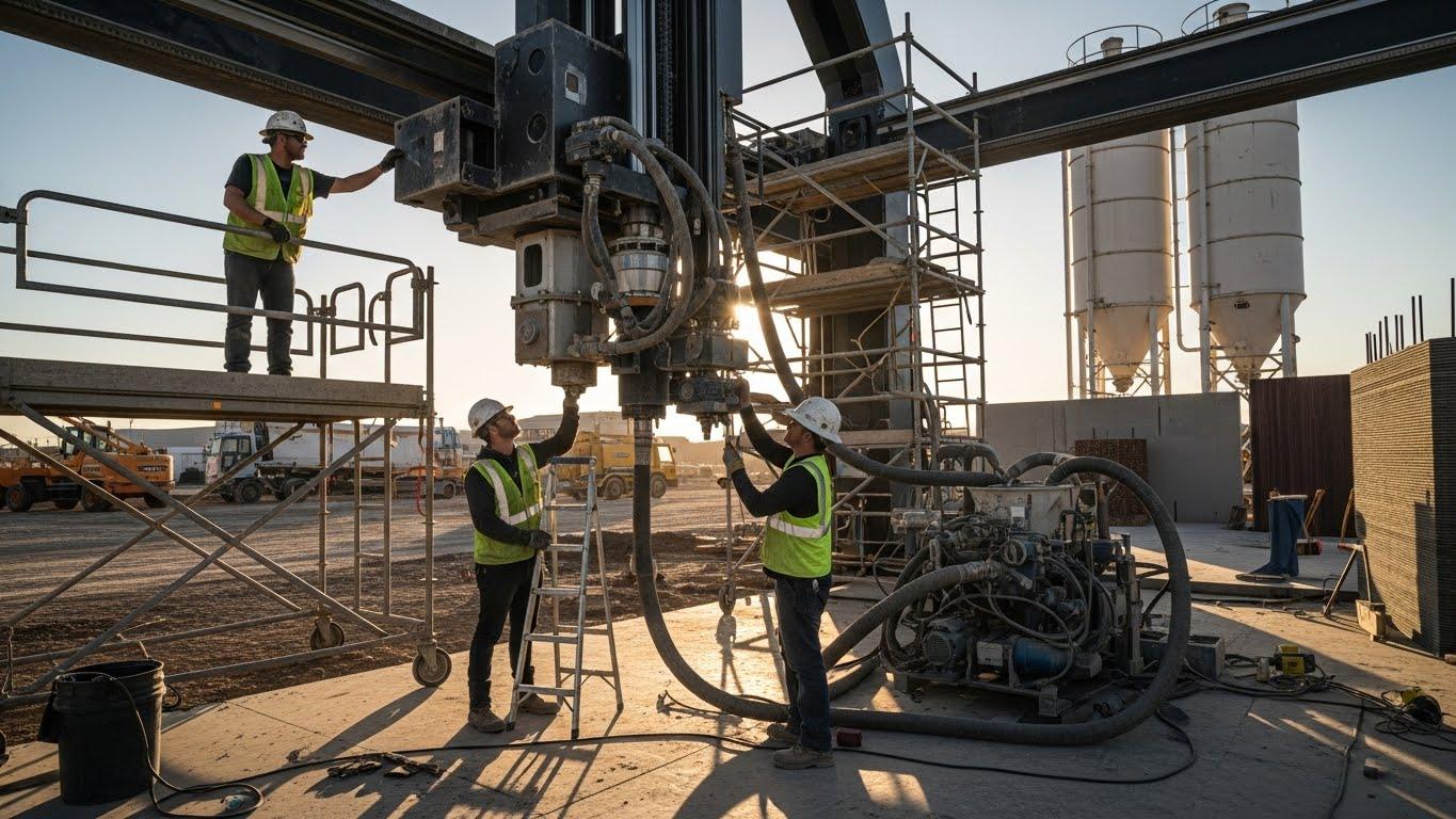 Ремонт 3d принтеров для строительства с настройкой системы подачи