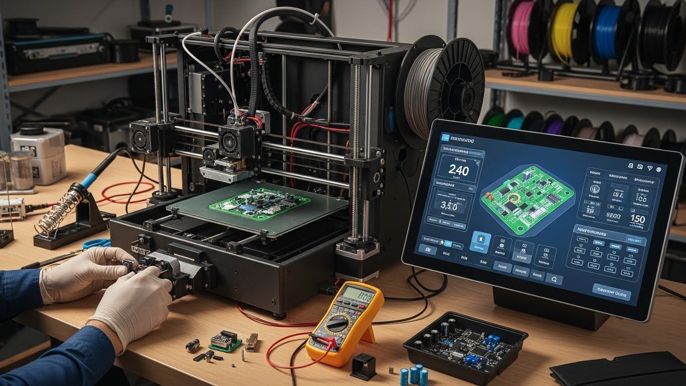 Ремонт 3d принтеров для электроники с улучшением интерфейса управления