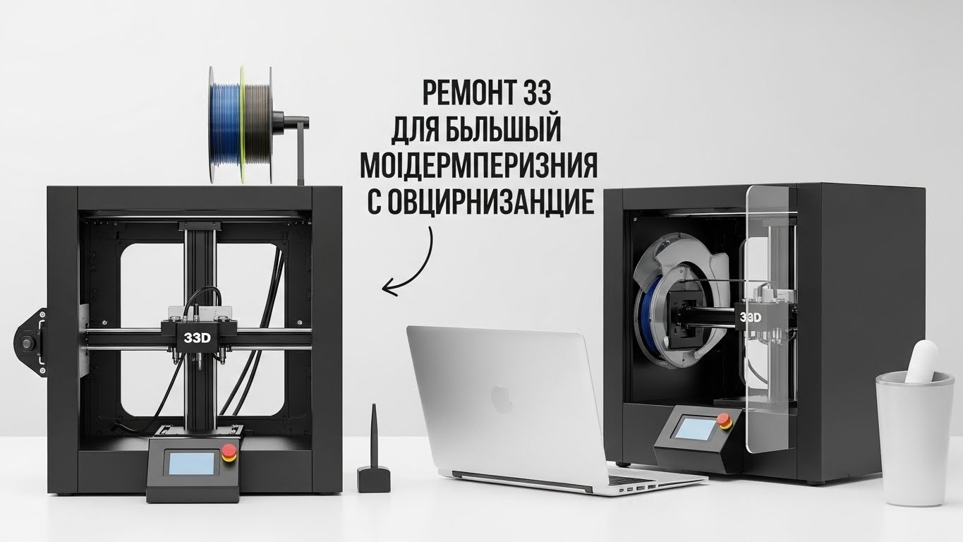 Ремонт 3d принтеров для крупных предприятий с модернизацией оборудования