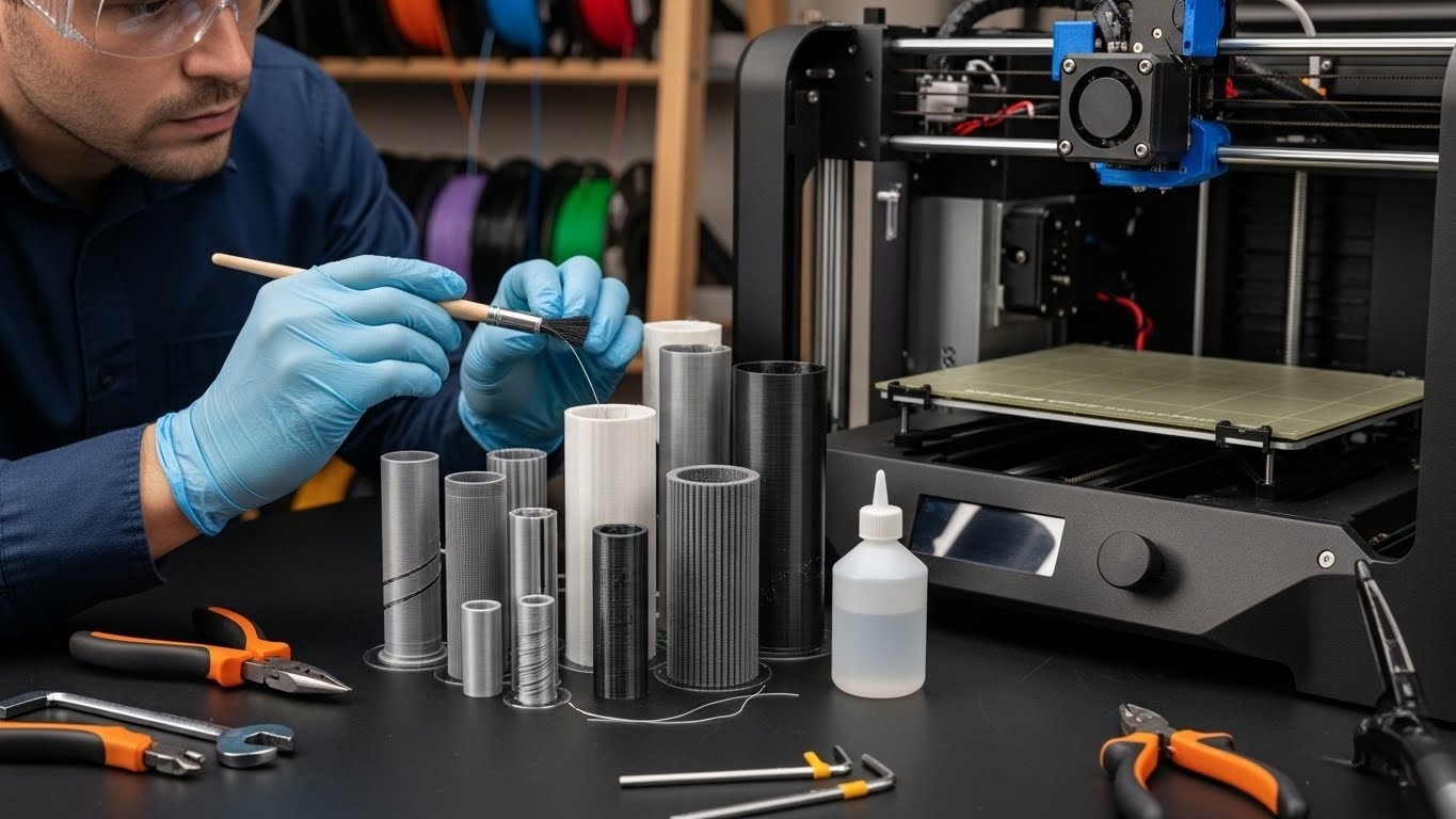 Обслуживание 3D-принтеров для цилиндрических моделей