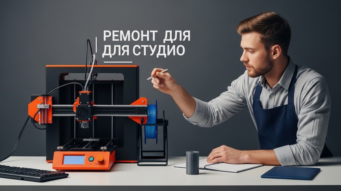Ремонт 3d принтеров для арт-студий с возможностью использования нестандартных материалов