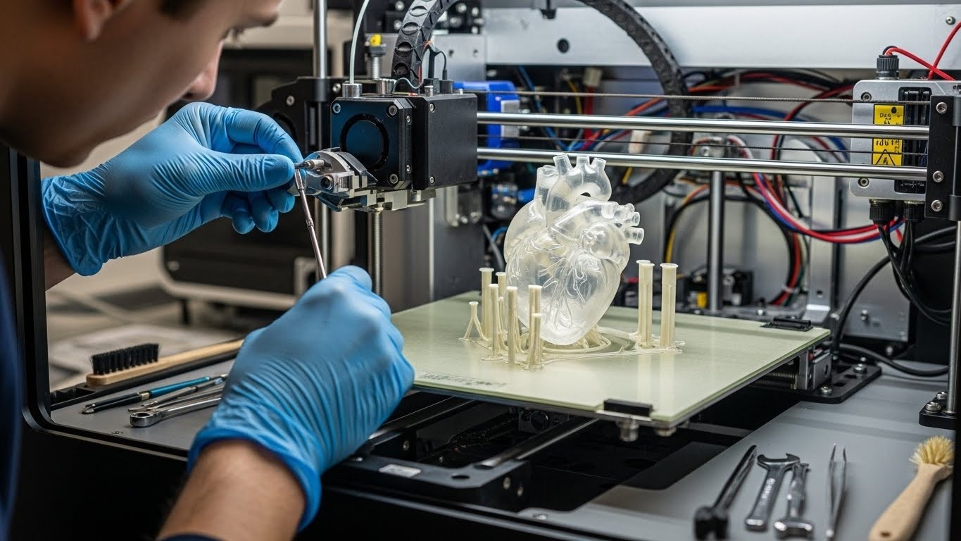 Обслуживание 3D-принтера для медицинских моделей